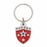 Key Chain-Red Shield w/Stars-Pewter