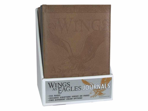 Journal Display-Wings As Eagles-Black/Brown (Set Of 6) (Pkg-6)