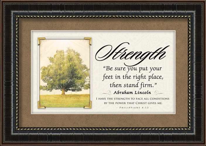 Framed Art-Strength/Quote From Abe Lincoln (15 x 11)