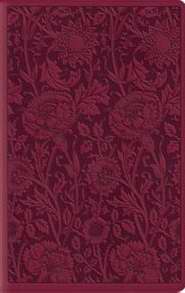 ESV Compact Bible/Large Print-Berry Floral Design TruTone