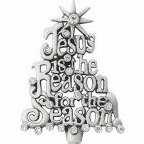 Pin-Jesus Is The Reason For The Season/Christmas Tree-Silver