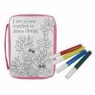 Bible Cover-Kids-New Creation w/Markers-Color & Wash-Medium-Pink