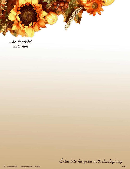 Letterhead-Sunflowers/Make A Joyful Noise Unto The Lord (Pack of 100) (Pkg-100)