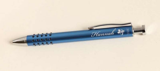 Engravable Pen-Ballpoint-Aluminum-Blue/Silver