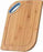 Engravable Bamboo Cutting Board w/Silicone Handle-Blue