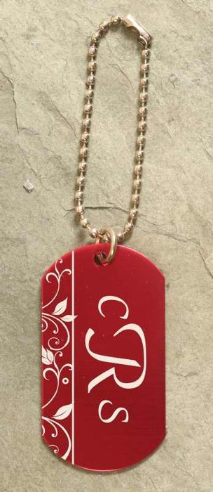 Engravable Dog Tag-Red Aluminum