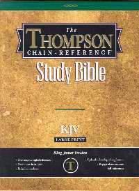 KJV Thompson Chain-Reference Bible/Large Print-Burgundy Geniune Leather