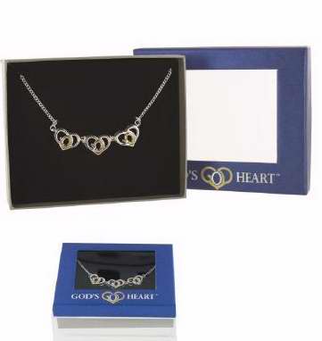 Necklace-Triple God's Heart-GOD Formed Into A Heart