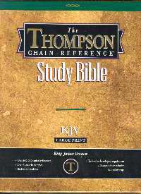 KJV Thompson Chain-Reference Bible/Large Print-Burgundy Bonded Leather