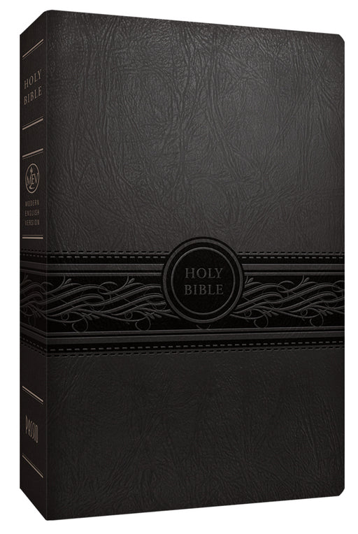 MEV Personal Size Large Print Bible-Charcoal LeatherLike