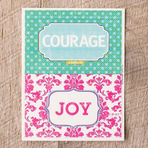 Removable Stickers-Joy & Courage-Damask (Set Of 2)