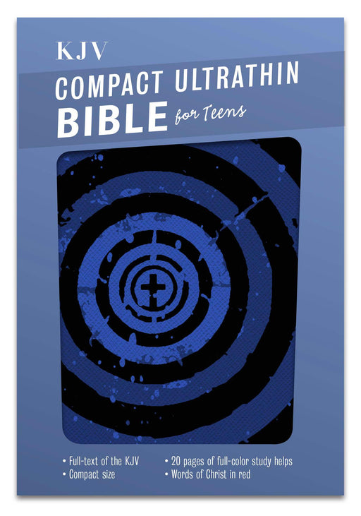 KJV Compact UltraThin Bible For Teens-Blue Vortex LeatherTouch