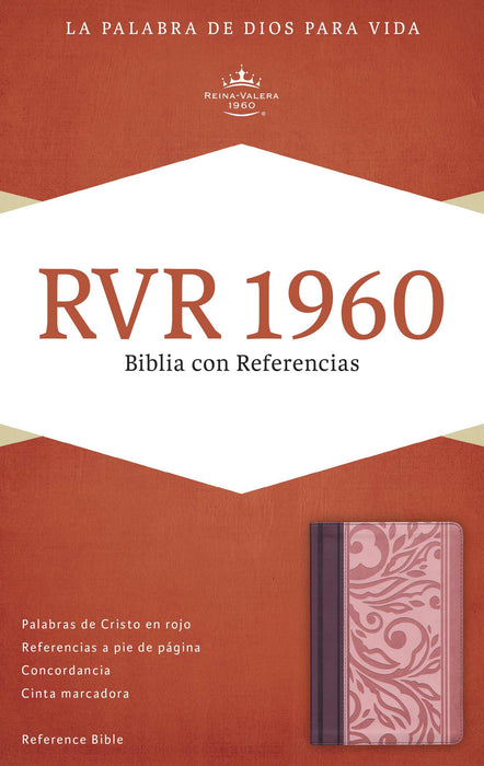 Span-RVR 1960 Reference Bible-Blush/Wine LeatherTouch (Biblia Con Referencias)