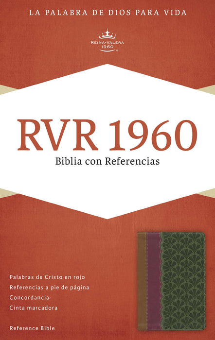 Span-RVR 1960 Reference Bible-Brown/Plum/Jade LeatherTouch (Biblia Con Referencias)