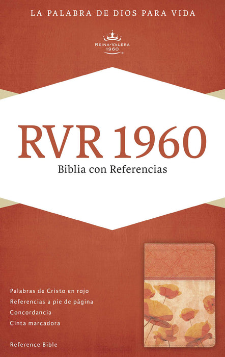 Span-RVR 1960 Reference Bible-Damask/Coral LeatherTouch (Biblia Con Referencias)