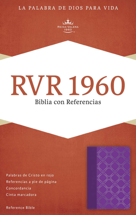 Span-RVR 1960 Reference Bible-Violet w/Silver Motif LeatherTouch (Biblia Con Referencias)