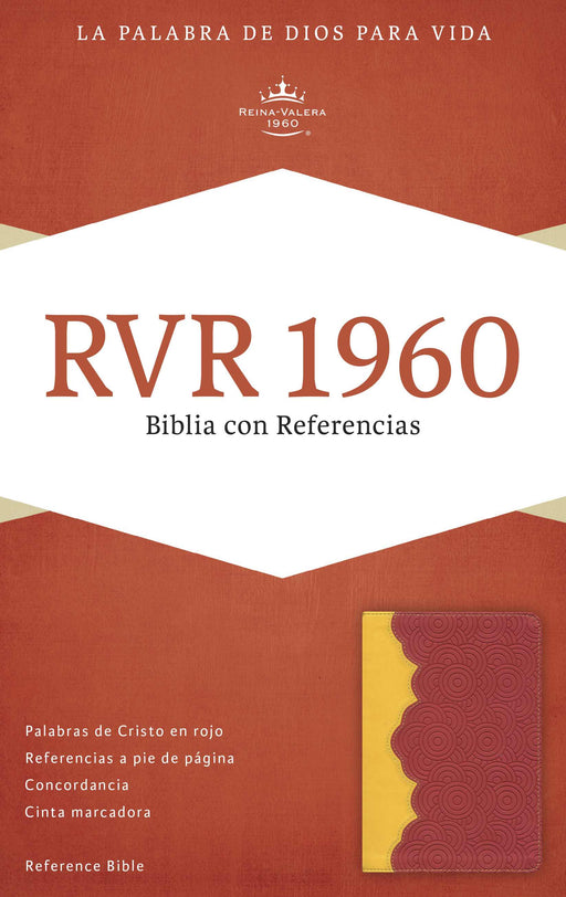 Span-RVR 1960 Reference Bible-Amber/Brick Red LeatherTouch (Biblia Con Referencias)