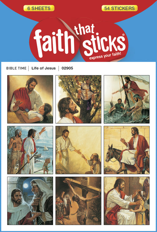 Sticker-Life Of Jesus (6 Sheets) (Faith That Sticks)