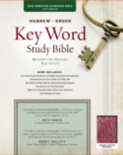 KJV Hebrew-Greek Key Word Study Bible-Burgundy Bonded Leather Indexed