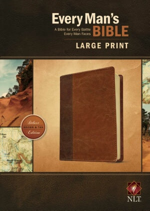 NLT2 Every Mans Bible/Large Print-Brown/Tan TuTone
