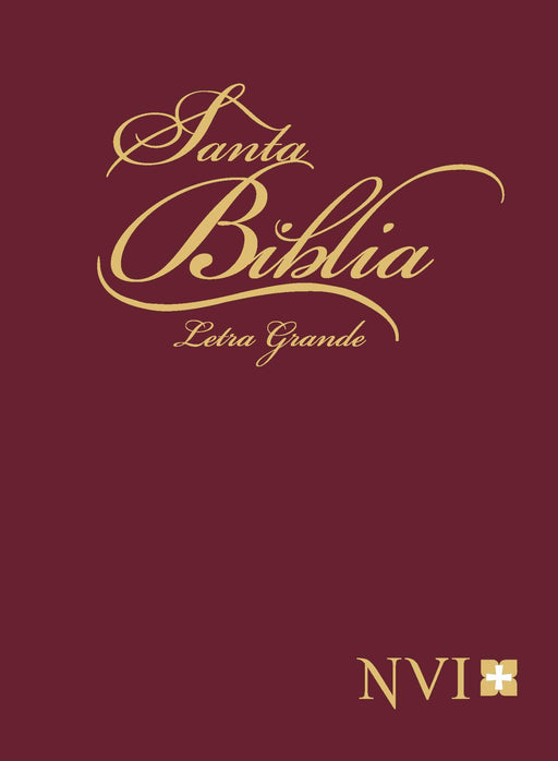 Span-NIV*Larger Print Bible (Letra Grande NVI)-Burgundy Hardcover