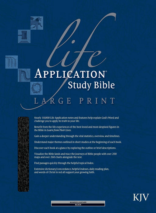 KJV Life Application Study Bible/Large Print-Black Bonded Leather Indexed