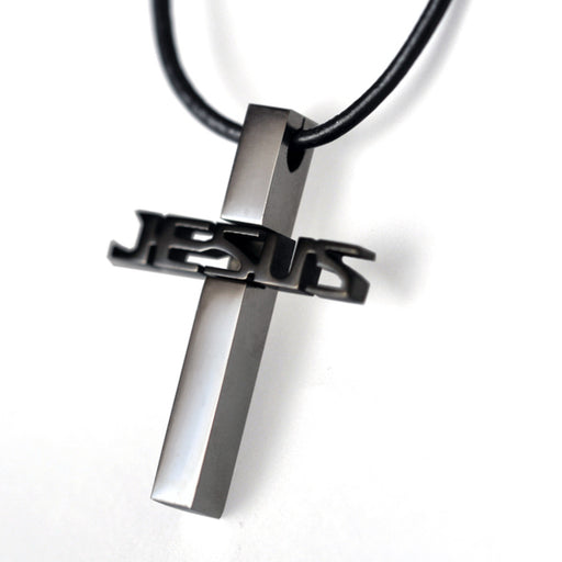 Necklace-Jesus Cross-(Stainless)