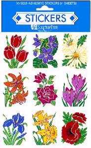 Accent/Scripture Press Spring 2019: Flower Stickers (Pack Of 36) (#104185) (Pkg-36)