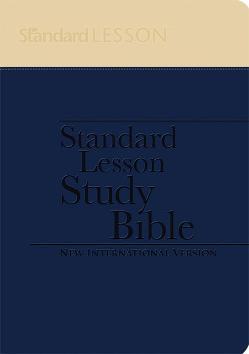 NIV Standard Lesson Study Bible-Blue/Yellow Duo-Tone W/Commentary