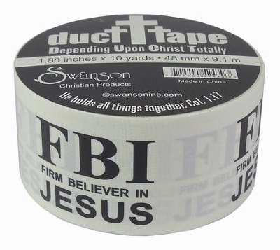 Craft-Designer Duct Tape-FBI-Firm Believer In Jesus (1 7/8" x 10 Yard Roll)