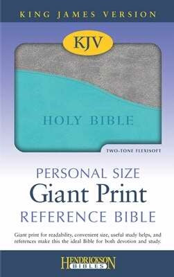 KJV Personal Size Giant Print Reference Bible-Turq