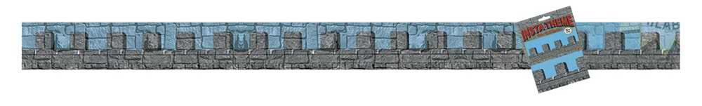 Castle Stone Wall Top And Sky Background
