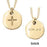 Necklace-Cross Disk/Romans 5:8 On 18" Chain (14k Gold)