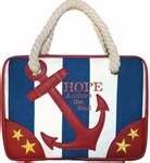 Bible Cover-Nautical-Hope Anchors The Heart-Large