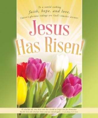 Bulletin-Jesus Has Risen! (Easter)-Legal Size (Pack Of 100) (Pkg-100)