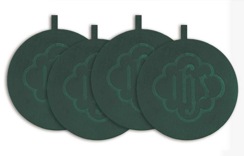 Offering Plate-Replacement Pad w/IHS (Green) (5-3/4) (RWP 225G)+