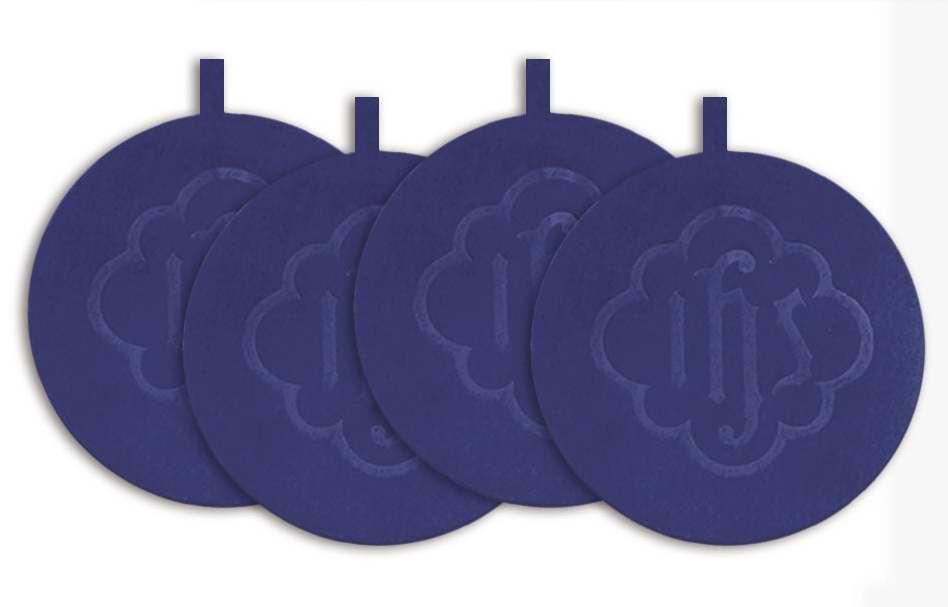 Offering Plate-Replacement Pad w/IHS (Blue) (5-7/8) (RWP 212BL)+