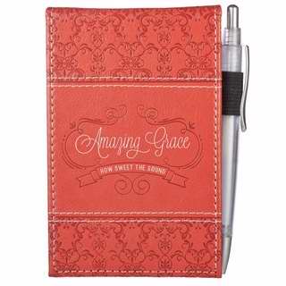 Notepad-Pocket-Trust-Amazing Grace-LuxLeather w/Pen