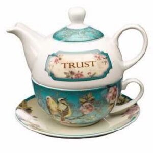 Tea Set-Tea For One/Trust w/Gift Box