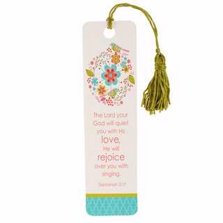 Bookmark-Lord Your God Will Quiet You w/Tassel (Pack Of 6) (Pkg-6)