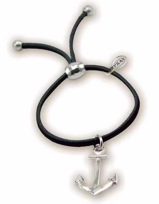 Bracelet-Pulled/With You Always-Silver Anchor
