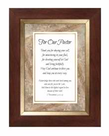 Framed Art-Tabletop-Meaningful Moments-For Our Pastor (1 Thess 5:12-13) (7" X 9")