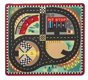 Toy-Round The Speedway Race Track Rug & Car Set (Ages 3+)