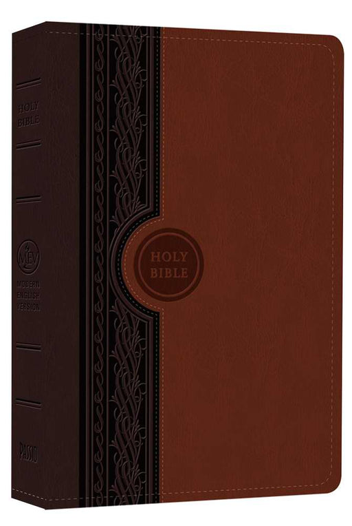 MEV Thinline Reference Bible-Chestnut/Brown Two Tone