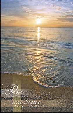 Bulletin-Peace I Leave With You, My Peace I Give Unto You-Shoreline (John 14:27) (Pack Of 50) (Pkg-50)