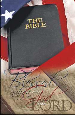 Bulletin-Blessed Is The Nation Whose God Is The Lord/Bible & Flag (Psalm 33:12) (Pack Of 50) (Pkg-50)