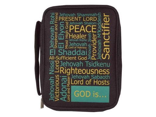 Bible Cover-Canvas-Names Of God-Large-Black