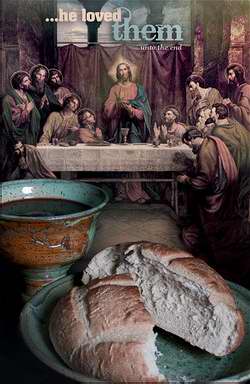 Bulletin-He Love Them Unto The End/Last Supper (John 13:1)-Legal Size (Pack Of 100) (Pkg-100)
