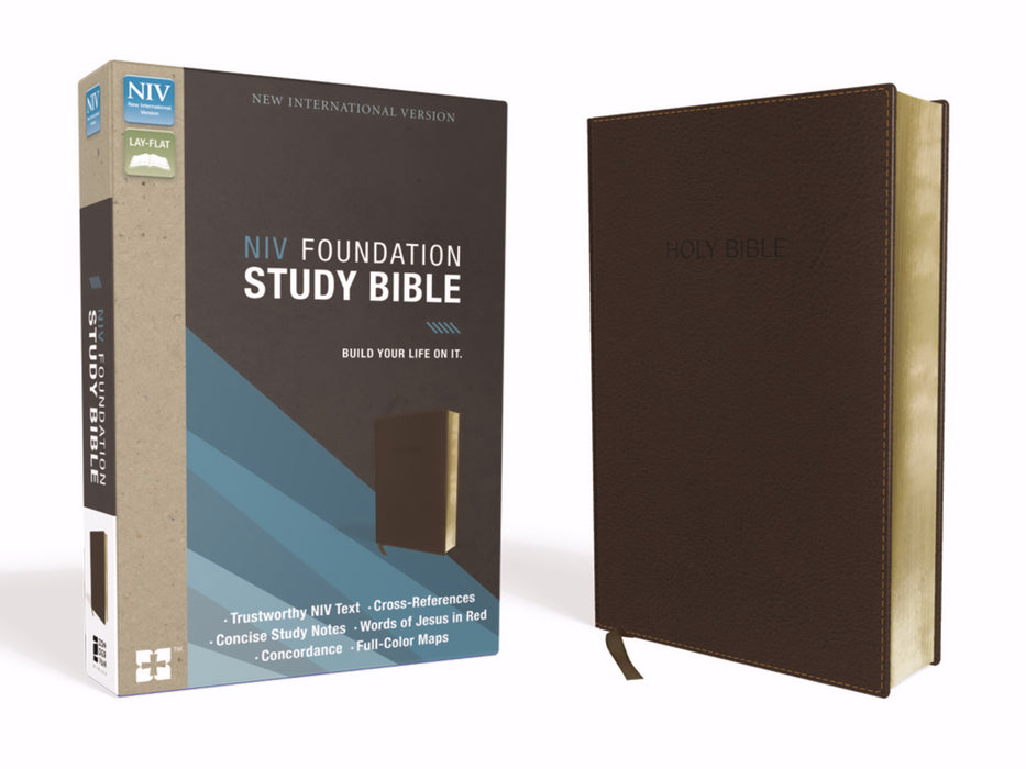 NIV Foundation Study Bible-Earth Brown Duo-Tone