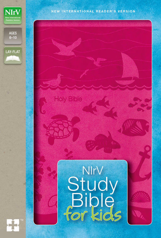 NIrV Study Bible For Kids-Pink Ocean DuoTone